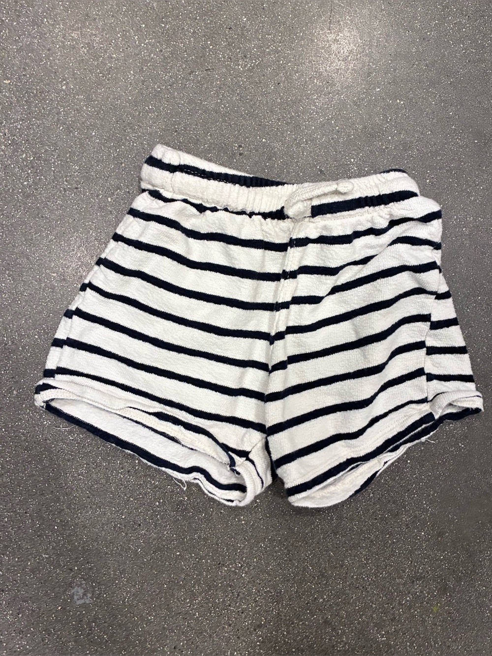 Zara Kids Terry Cloth Striped Shorts Navy White 4–5 Years 110 cm Beach‎ Pool